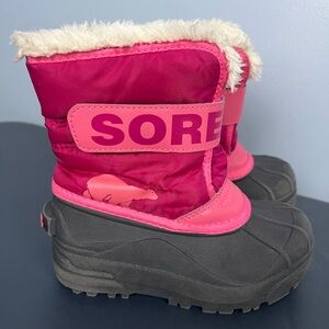 Sorel Pink snow commander winter boots